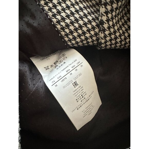 EMPORIO ARMANI Women’s Houndstooth Black White Jacket Pants Suit Sz US 36 - Picture 13 of 13